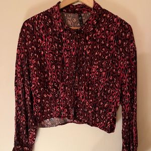 Animal print crop top